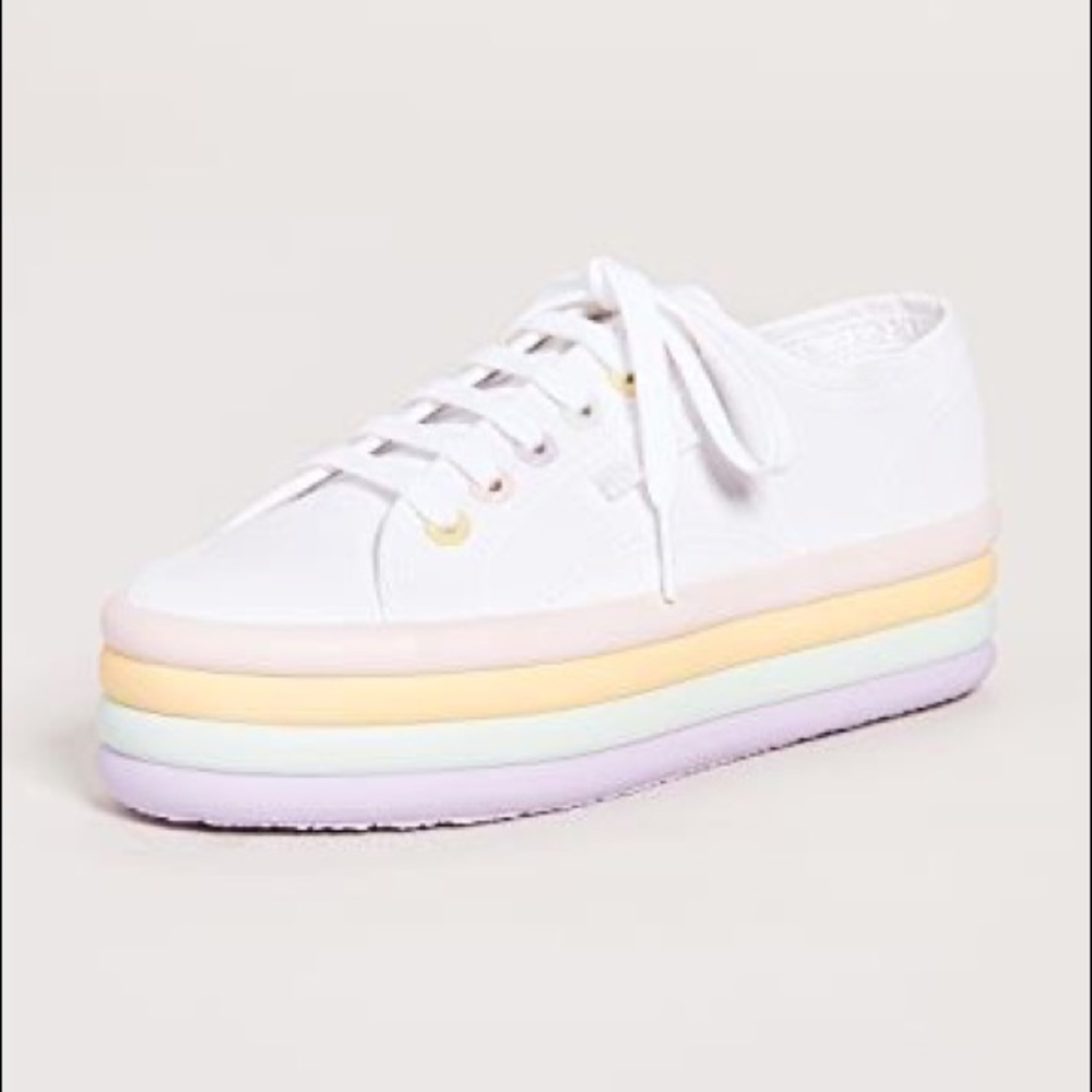 Superga candy platform sneakers. New with box and packaging.